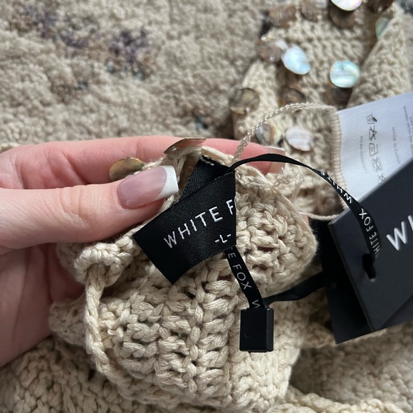 NWT White Fox Hidden Treasure Crochet Bikini w/ Shells - Picture 5 of 8